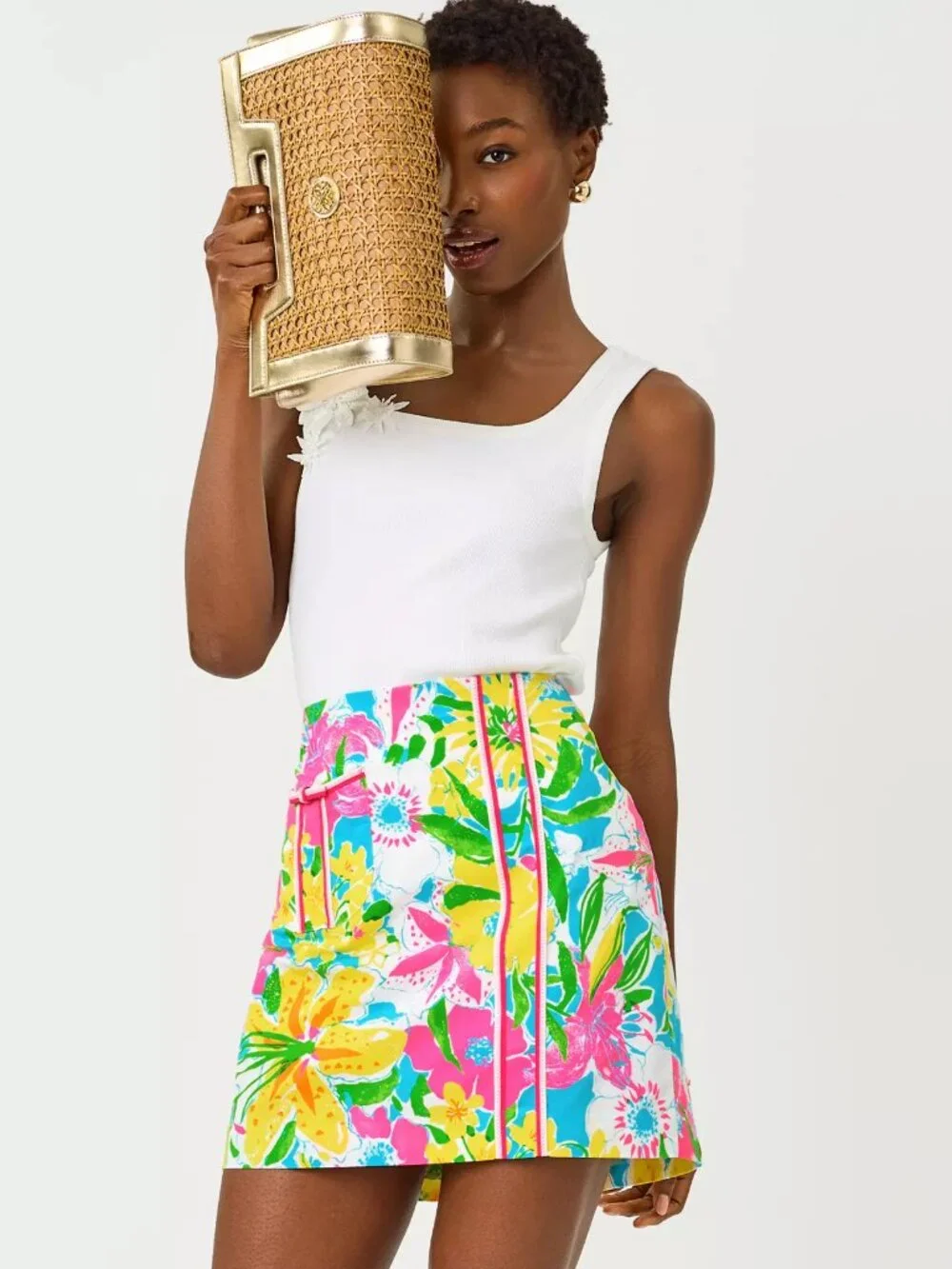 NWT Lilly Pulitzer Kels High Rise Mini Skort, Multi Lovely Lilly, SZ 2